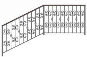 Перила кованые вариант №9 Перила кованые вариант №9